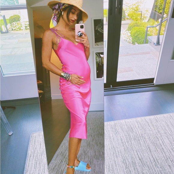 Dannijo Pink Midi Slip with Multi Colored Straps - Picture 4 of 9